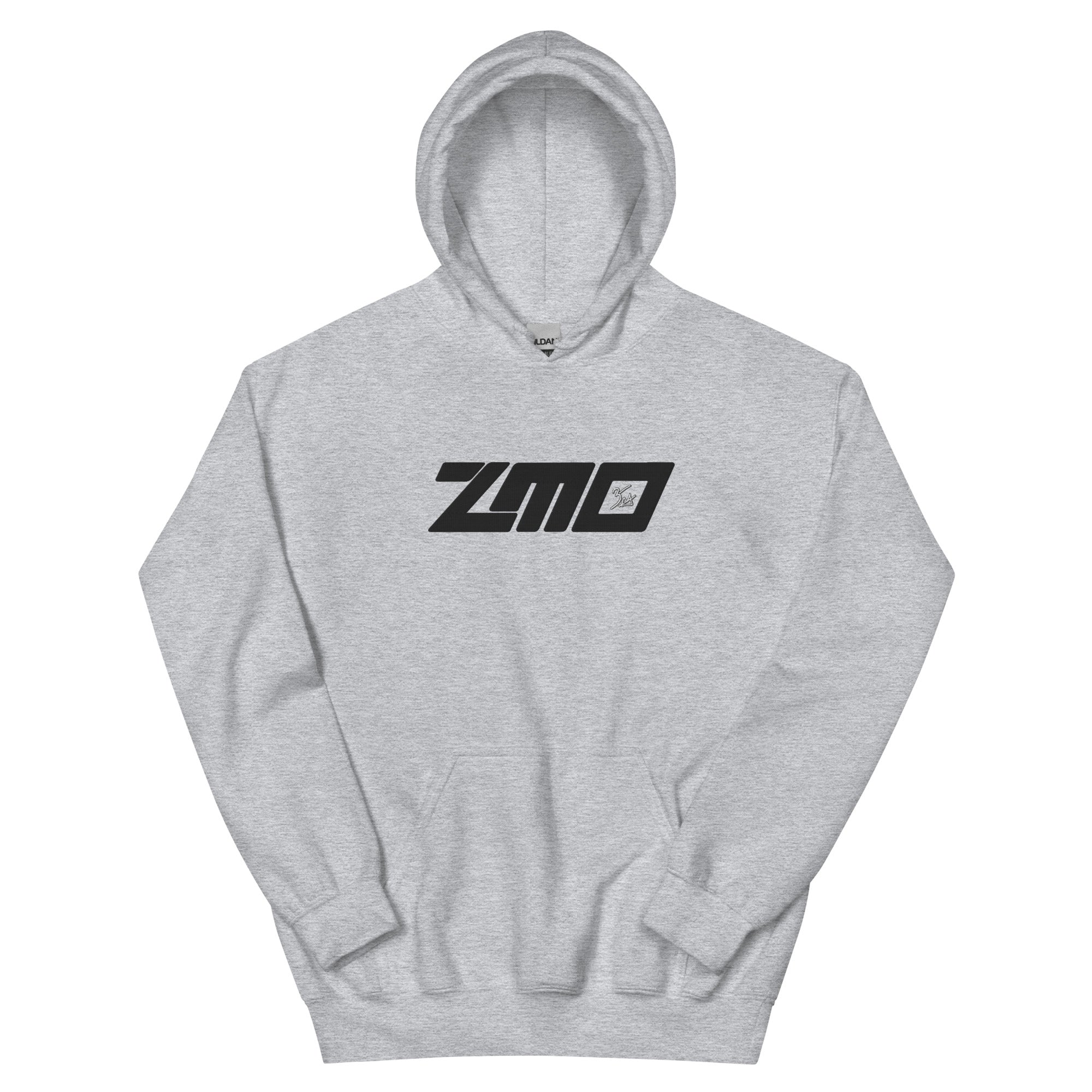 Embroidered Signature Logo Hoodie - Gray